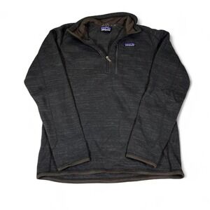 Patagonia Black Quarter-Zip Fleece Pullover Men's Medium Winter Zip Up Warm